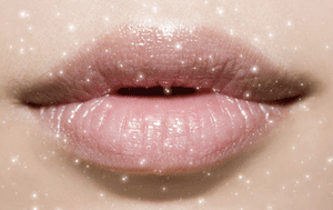 Gif animé bouche brillante